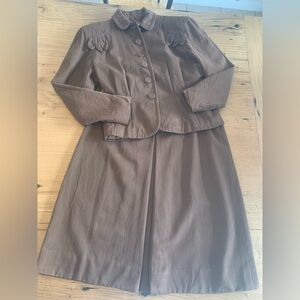 Eggert’s Vintage Two Piece Suit Blazer‎ Skirt 40’s Brown Women’s Wear and Tear